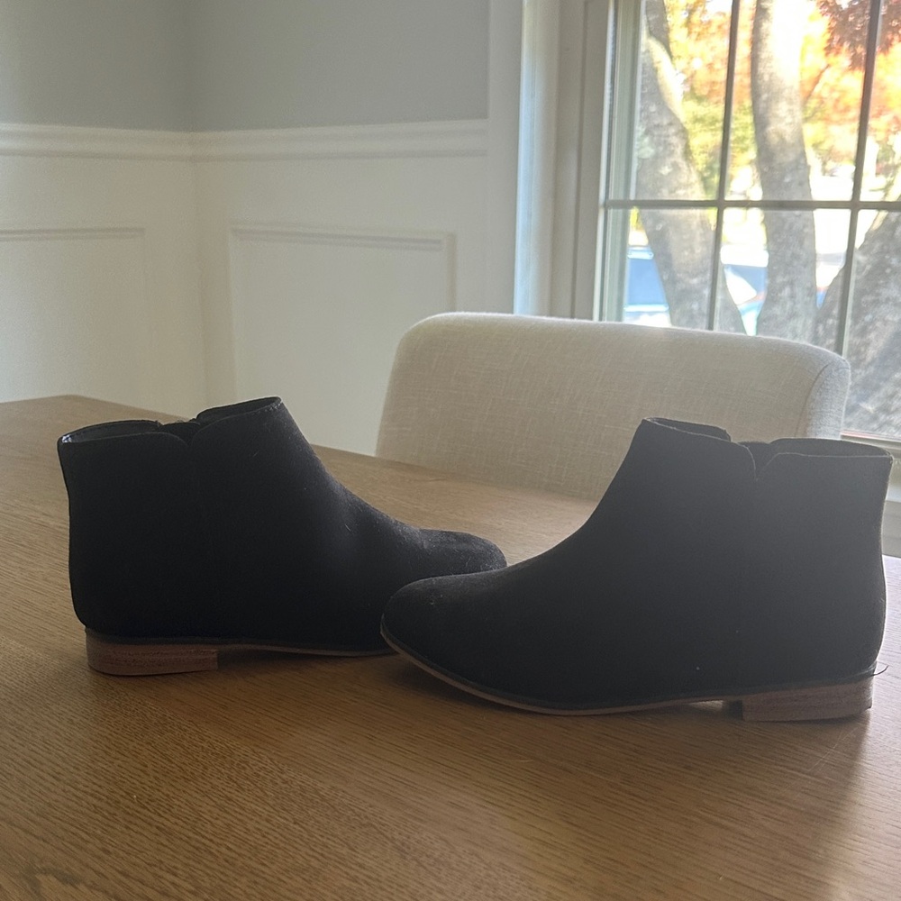 Girls black suede bootjes